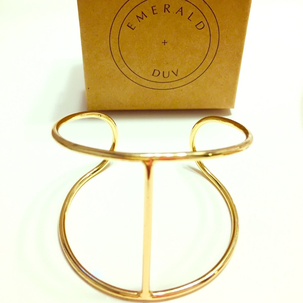 Emerald + Duv - Gold Cuff Bracelet - never worn